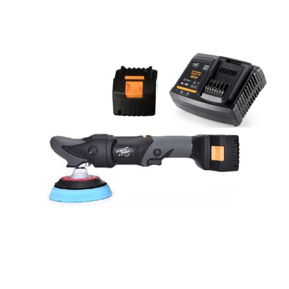 ShineMate EB251-6 akkumulátoros rotációs polírozógép komplett szett (gép+akkutöltő+2db akku)