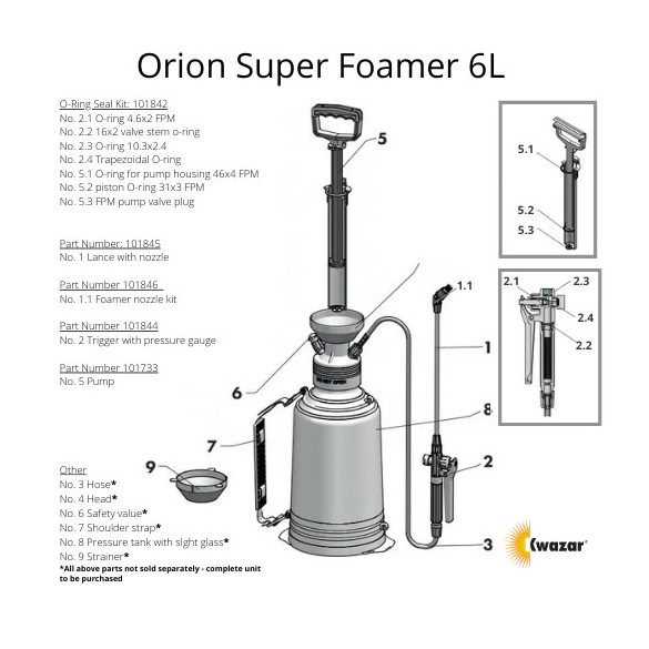 Kwazar Orion Super Foamer HD Acid 6 liter (saválló habosító)